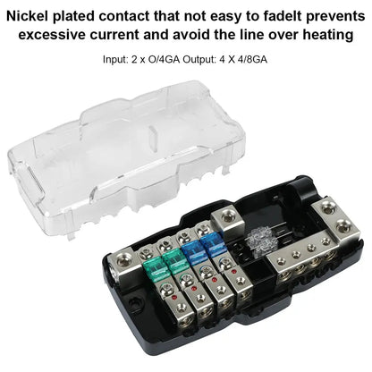 12V / 24V Heavy-Duty Fuse Distribution Block – 2-In / 4-Out with LED Fault Indicator (30A / 60A Options) Tuck's Performance