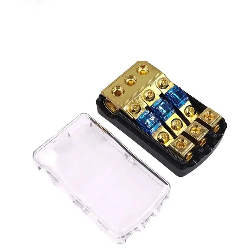 12V / 24V Heavy-Duty Fused Power Distribution Block – 2/3/4-Way Options (Gold-Plated, High Output) Tuck's Performance