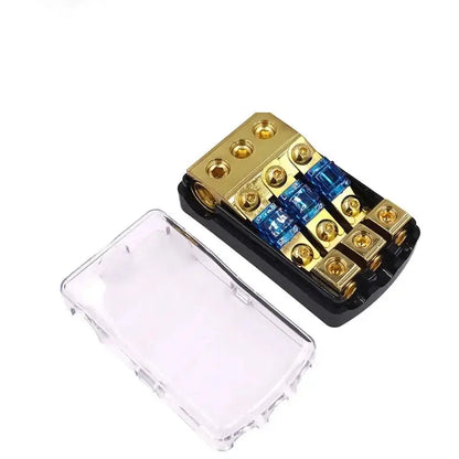 12V / 24V Heavy-Duty Fused Power Distribution Block – 2/3/4-Way Options (Gold-Plated, High Output) Tuck's Performance