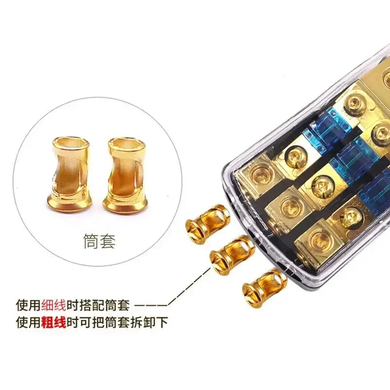 12V / 24V Heavy-Duty Fused Power Distribution Block – 2/3/4-Way Options (Gold-Plated, High Output) Tuck's Performance