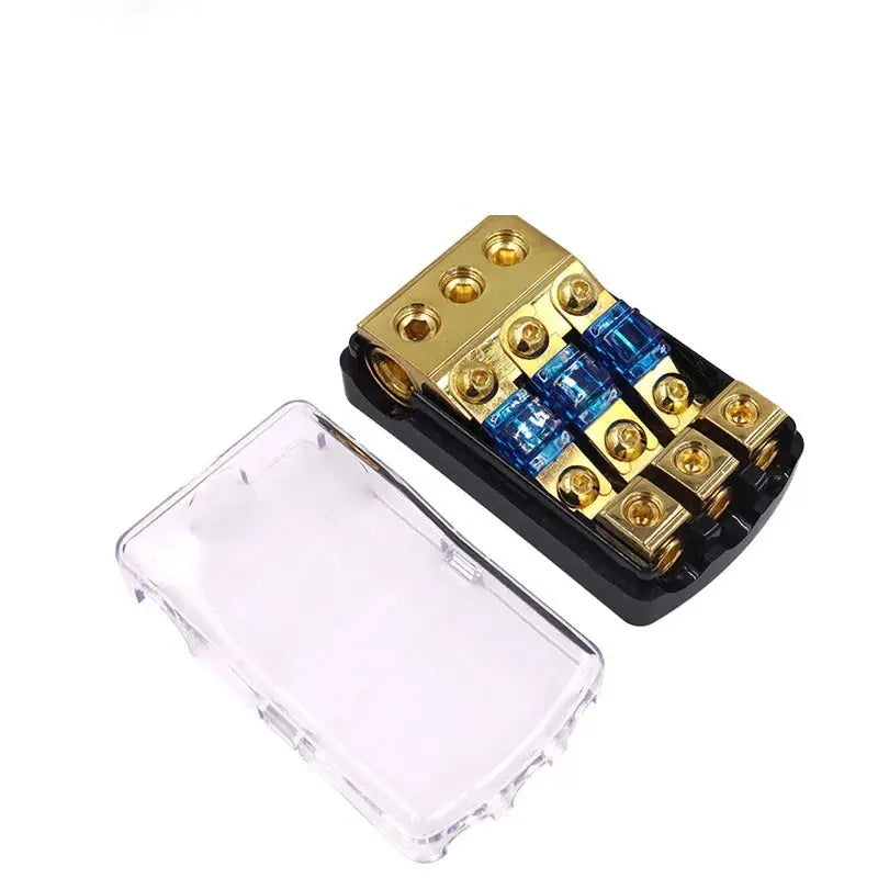 12V / 24V Heavy-Duty Fused Power Distribution Block – 2/3/4-Way Options (Gold-Plated, High Output) Tuck's Performance