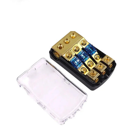 12V / 24V Heavy-Duty Fused Power Distribution Block – 2/3/4-Way Options (Gold-Plated, High Output) Tuck's Performance