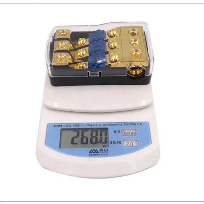 12V / 24V Heavy-Duty Fused Power Distribution Block – 2/3/4-Way Options (Gold-Plated, High Output) Tuck's Performance