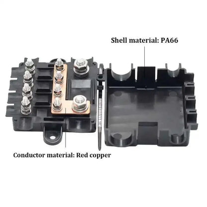 12V / 24V Heavy Duty Power Distribution Fuse Box – 5 Way Bus Bar (MEGA + MIDI Fuses) Tuck's Performance