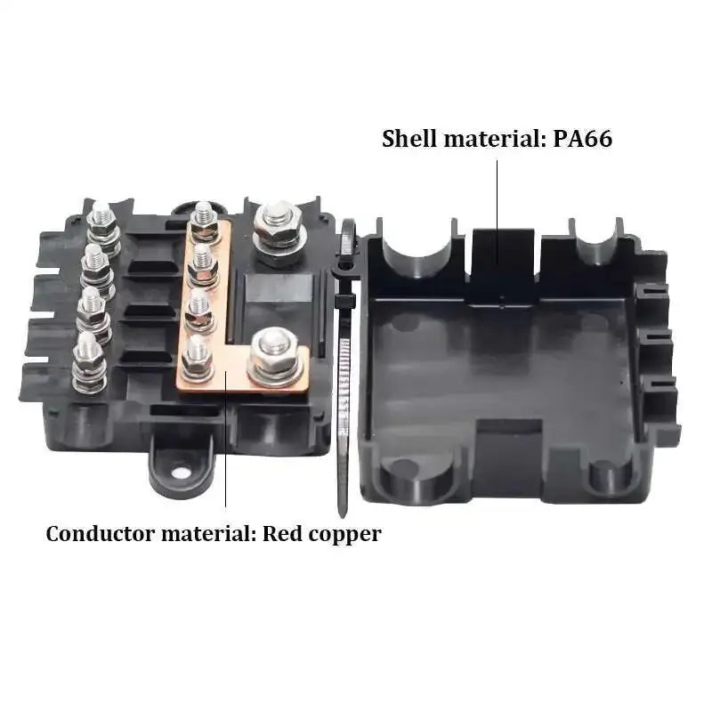 12V / 24V Heavy Duty Power Distribution Fuse Box – 5 Way Bus Bar (MEGA + MIDI Fuses) Tuck's Performance