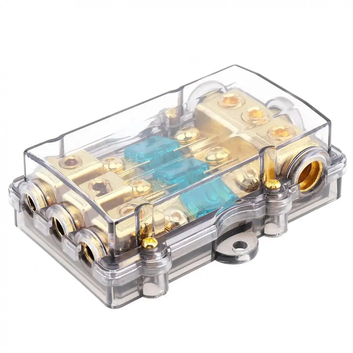 12V/24V Universal 1-In 3-Out Fuse Block – 60A Copper-Plated Power Distribution Holder Tuck's Performance