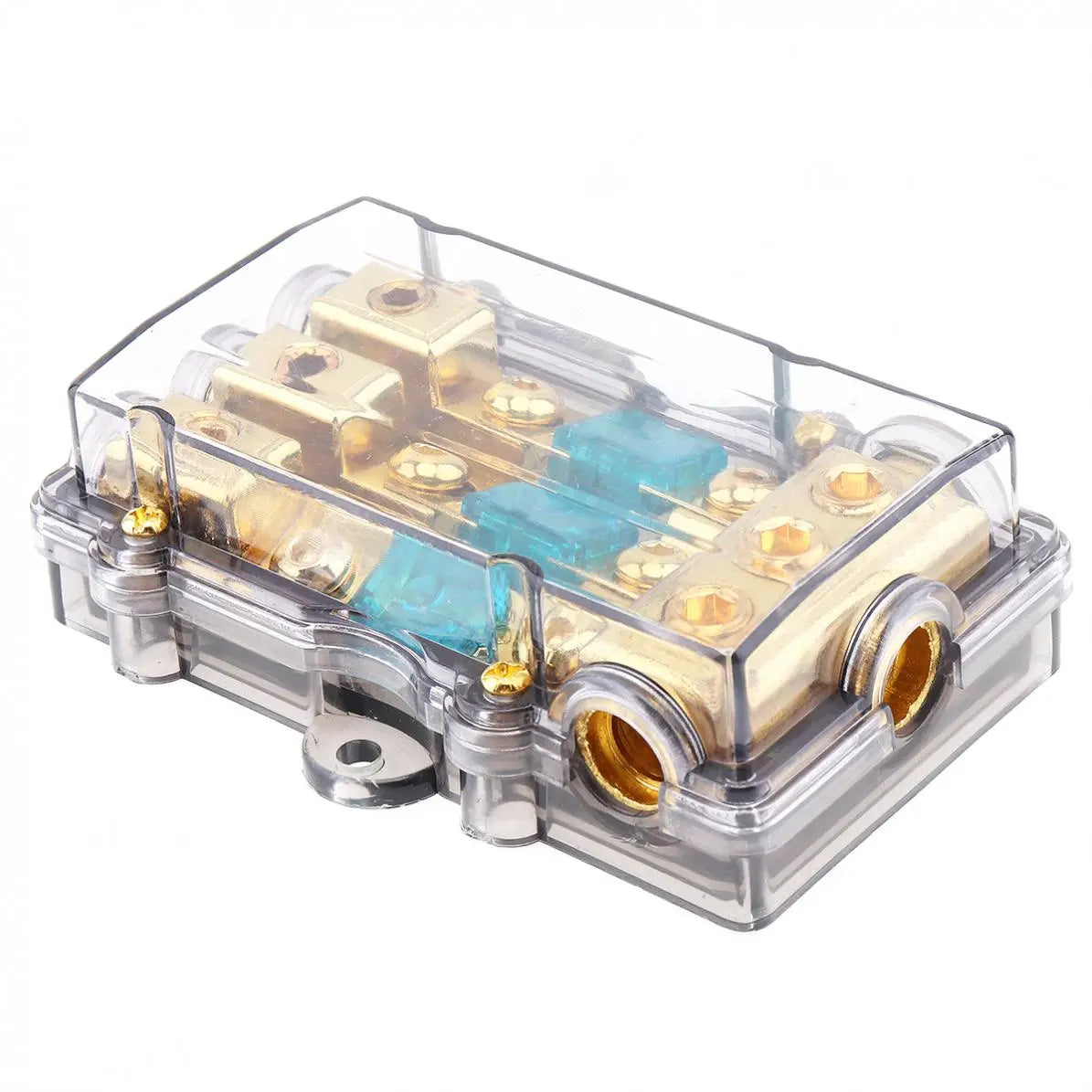 12V/24V Universal 1-In 3-Out Fuse Block – 60A Copper-Plated Power Distribution Holder Tuck's Performance