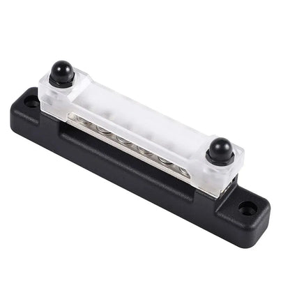 12V / 24V Universal 6-Way Battery Bus Bar – Power Distribution Block with Clear Cover (150A) Tuck's Performance