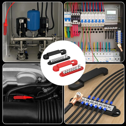 12V / 24V Universal Power Distribution Bus Bar – 150A Battery Busbar (Dual Positive & Ground) Tuck's Performance