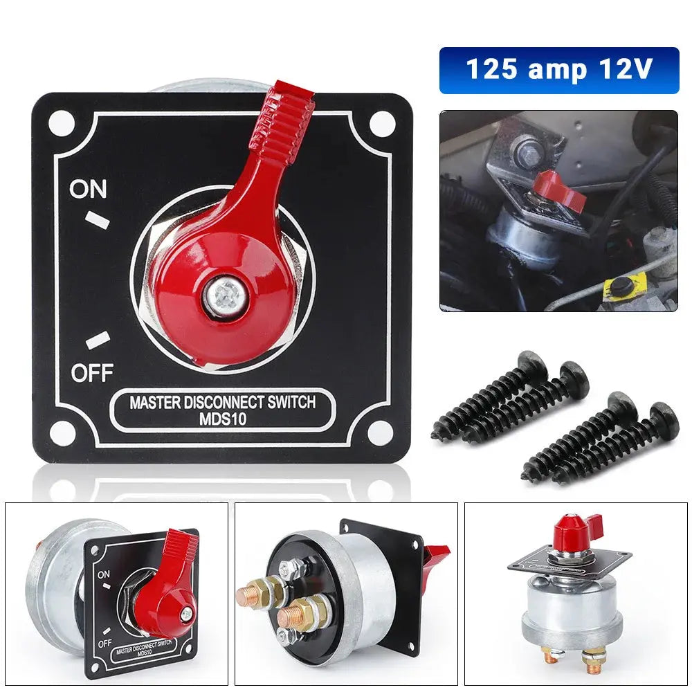 12V Master Battery Disconnect Switch Panel – 4 Post Alternator Cut-Off for RV, Camper & 4WD - Tuck's Performance
