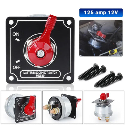 12V Master Battery Disconnect Switch Panel – 4 Post Alternator Cut-Off for RV, Camper & 4WD - Tuck's Performance