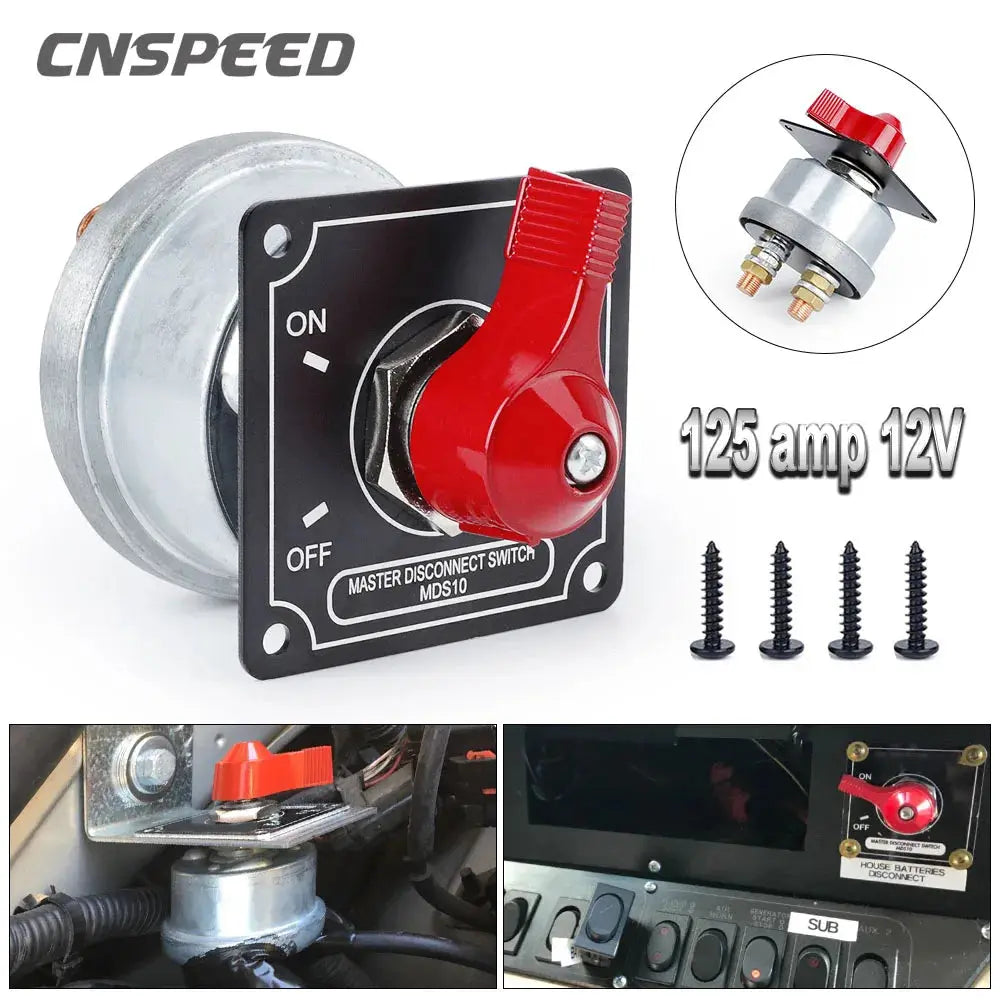 12V Master Battery Disconnect Switch Panel – 4 Post Alternator Cut-Off for RV, Camper & 4WD - Tuck's Performance