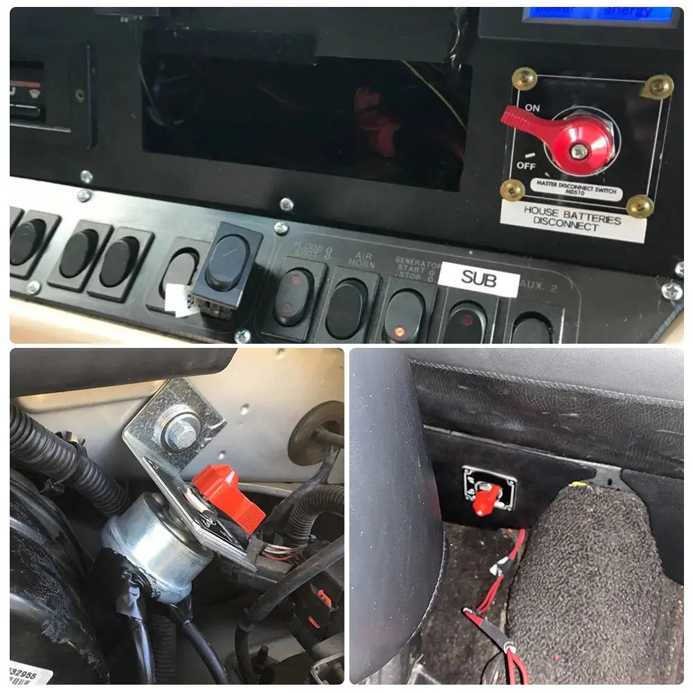 12V Master Battery Disconnect Switch Panel – 4 Post Alternator Cut-Off for RV, Camper & 4WD - Tuck's Performance