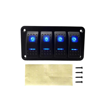 12V LED Rocker Switch Panel for Marine Boat Truck Caravan Car Socket Circuit Breaker Toggle Switch Panel Tuck's Performance