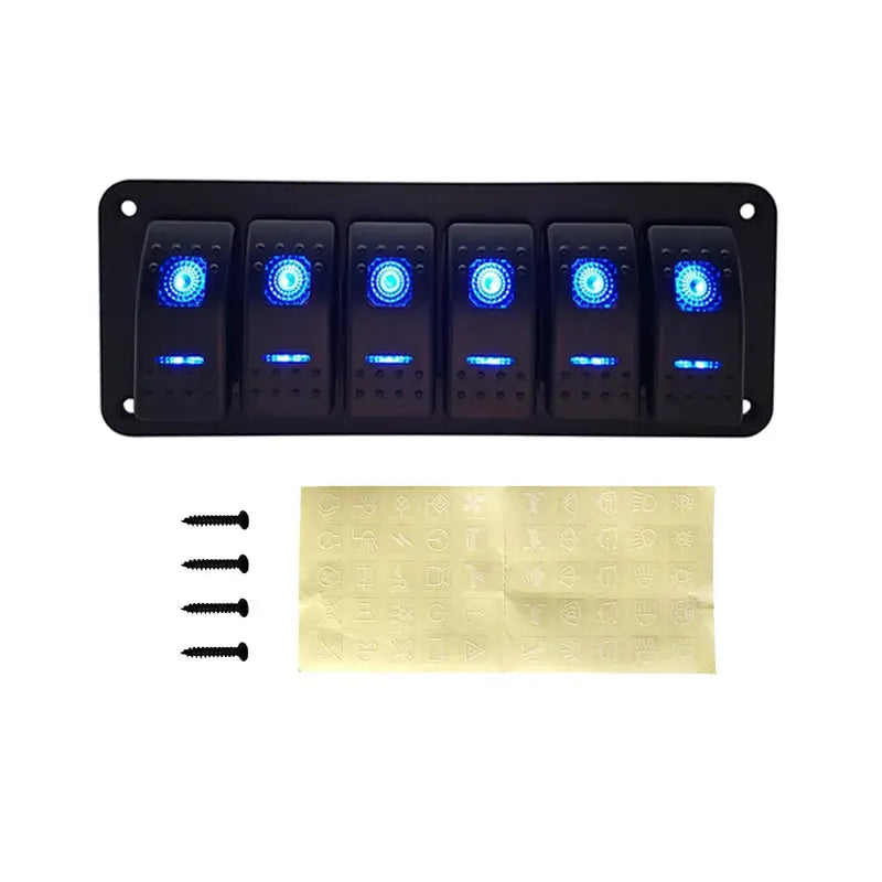 12V LED Rocker Switch Panel for Marine Boat Truck Caravan Car Socket Circuit Breaker Toggle Switch Panel Tuck's Performance