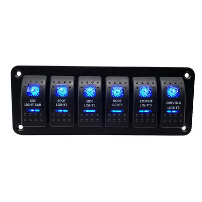 12V LED Rocker Switch Panel for Marine Boat Truck Caravan Car Socket Circuit Breaker Toggle Switch Panel Tuck's Performance