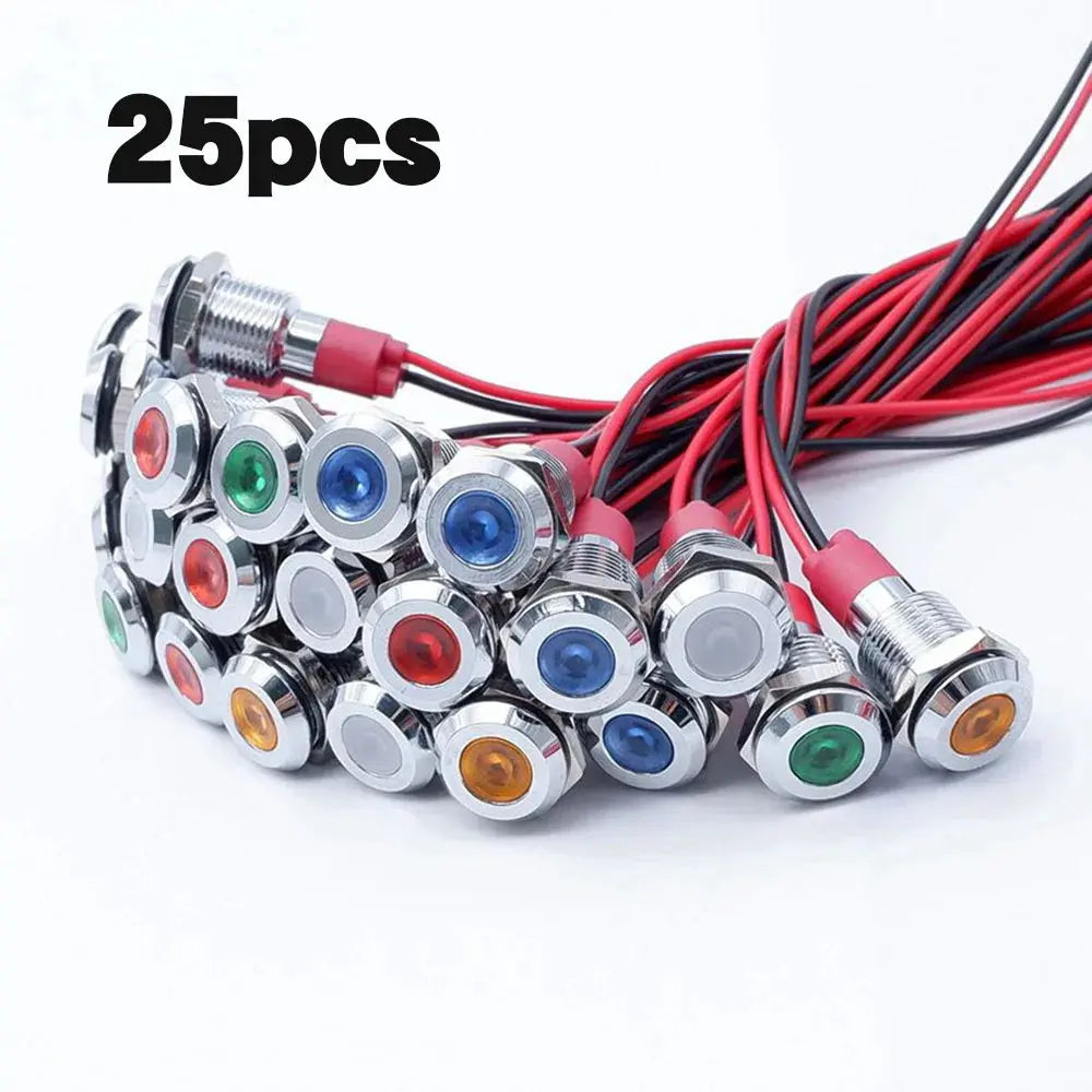 12V Metal Dash Indicator Light Set (25pcs) – 4x4, Touring Rigs & Custom 12V Builds﻿ Tuck's Performance