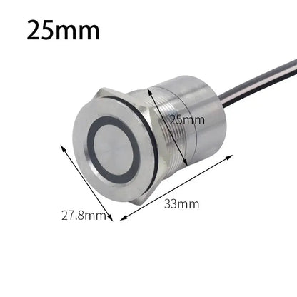 12V Touch On/Off Waterproof Switch – Stainless IP68 Momentary/Latching (16–30mm) | 4WD, Camping, Touring Tuck's Performance