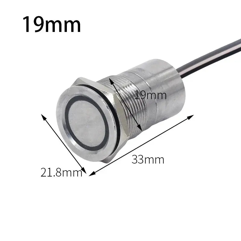 12V Touch On/Off Waterproof Switch – Stainless IP68 Momentary/Latching (16–30mm) | 4WD, Camping, Touring Tuck's Performance