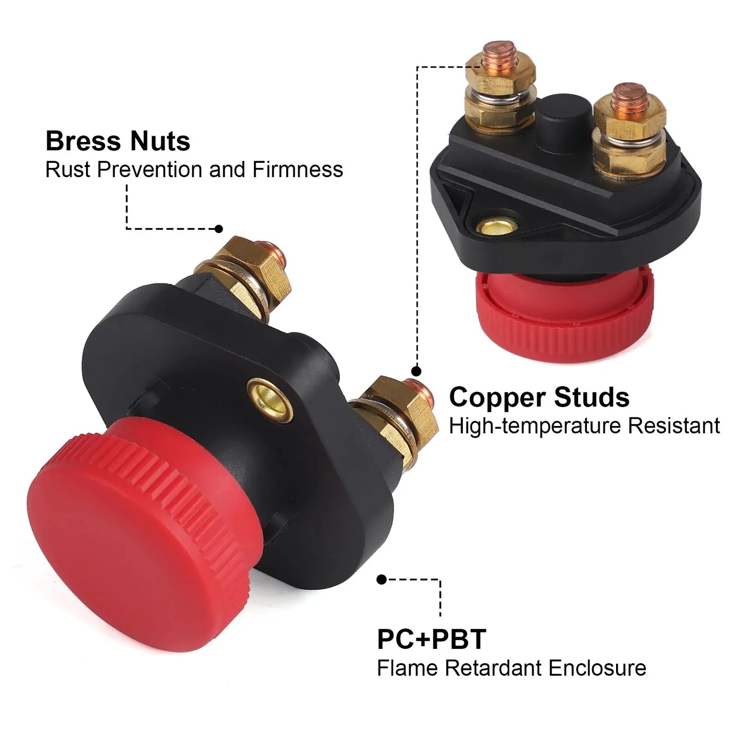 12V–48V Push Pull Battery Disconnect Switch 150A Universal Power Cut Off Isolator - Tuck's Performance
