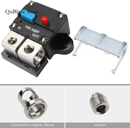 12V–48V Resettable DC Circuit Breaker 30A–300A – Manual Reset Battery & Audio Protection Tuck's Performance