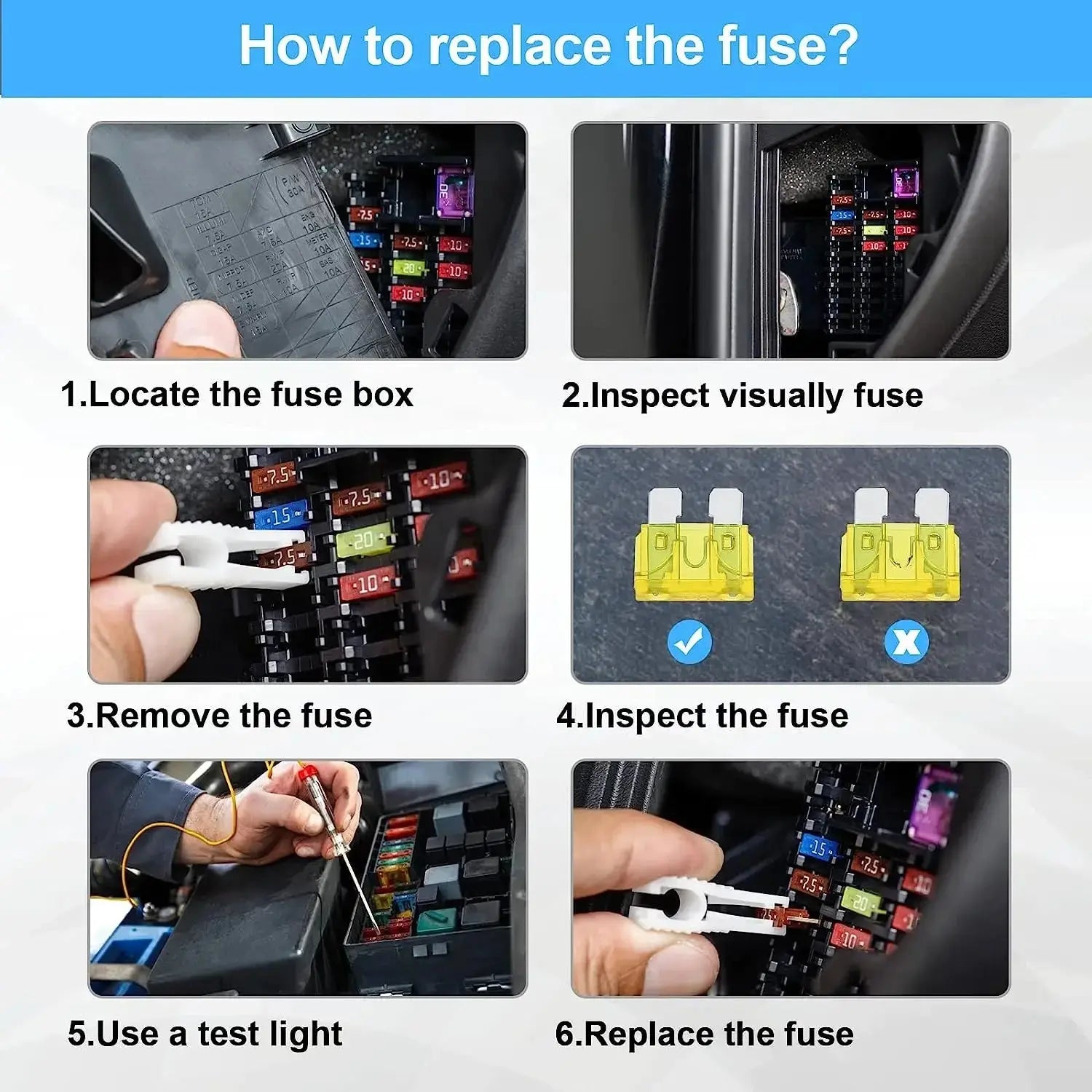 180pc Automotive Fuse Kit – Standard, Mini & Micro Blade Fuses with Puller (12V / 24V) Tuck's Performance