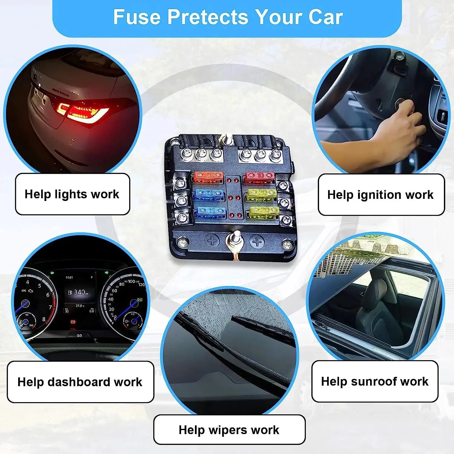 180pc Automotive Fuse Kit – Standard, Mini & Micro Blade Fuses with Puller (12V / 24V) Tuck's Performance