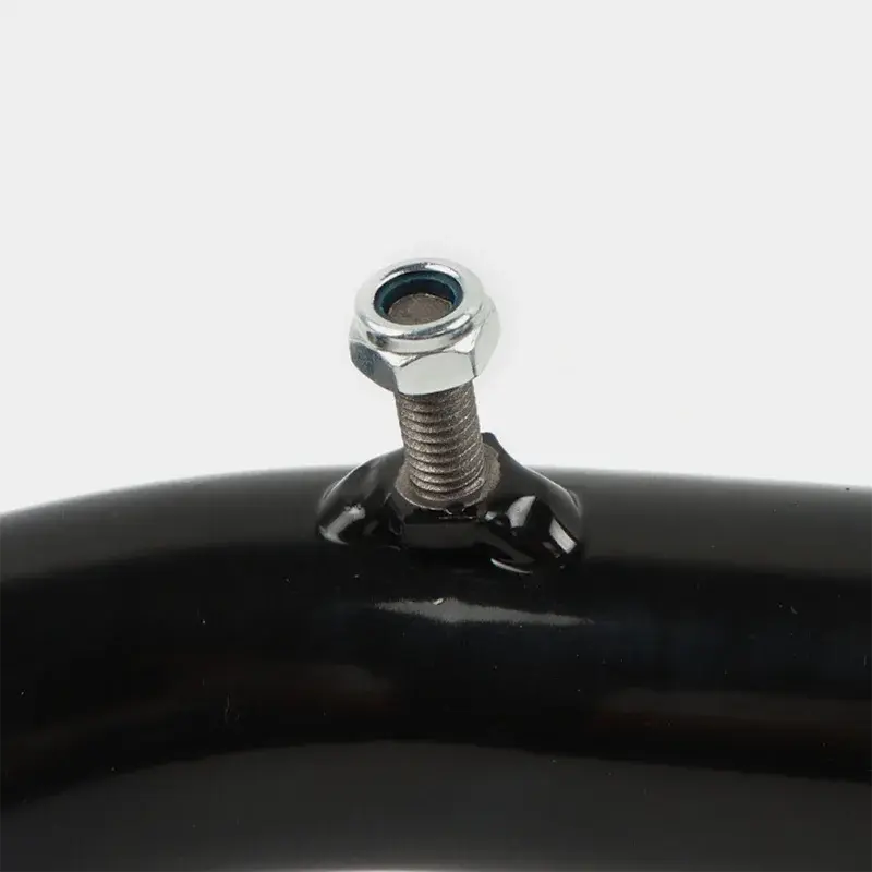 Powder-coated black finish on the control arm