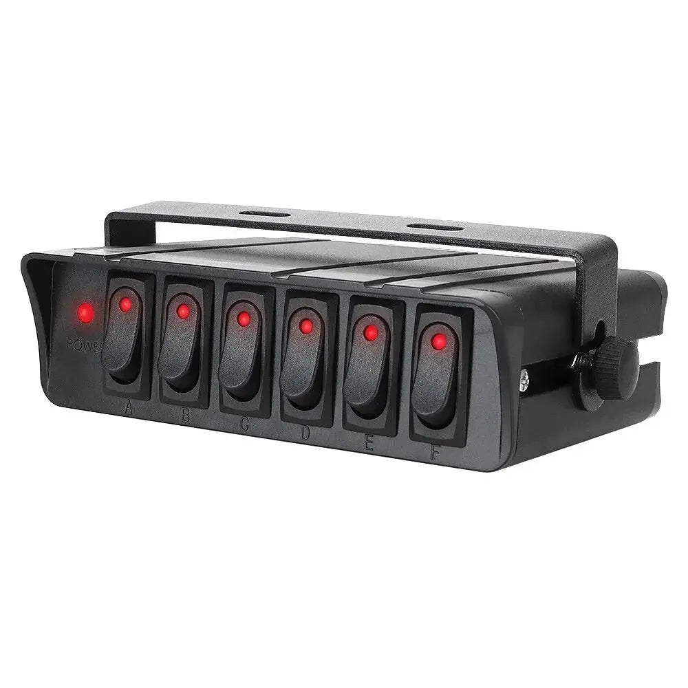 24V 12V 6 Buttons Switch Panel With 30A Fuse Blade Indicator Car Lights Toggle Accessories Tuck's Performance