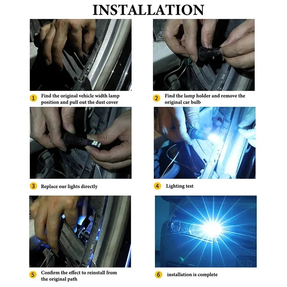 White LED parking light fitted in the Hilux headlight