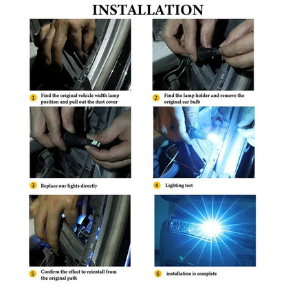 White LED parking light fitted in the Hilux headlight