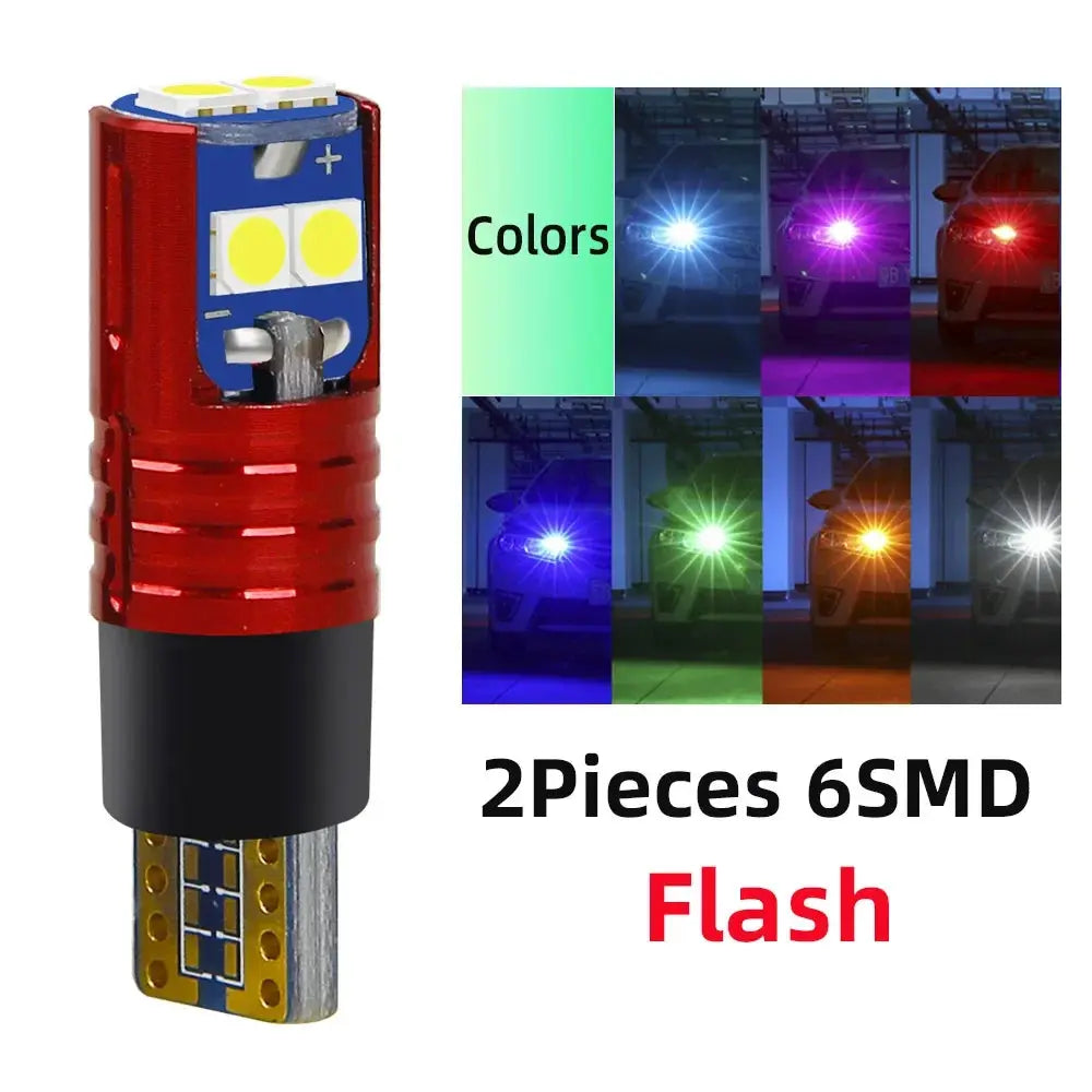 Colour options available for the LED parking bulbs