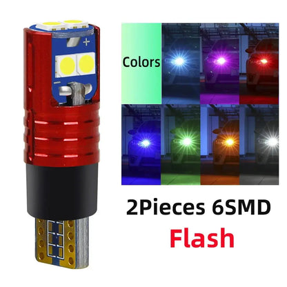 Colour options available for the LED parking bulbs