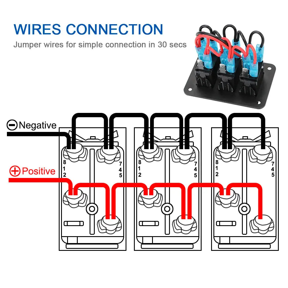 Icon stickers supplied with the switch panel