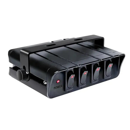 4 Gang Rocker Switch Panel Toggle Controller Box for Offroad 12V Blue/Red Tuck's Performance