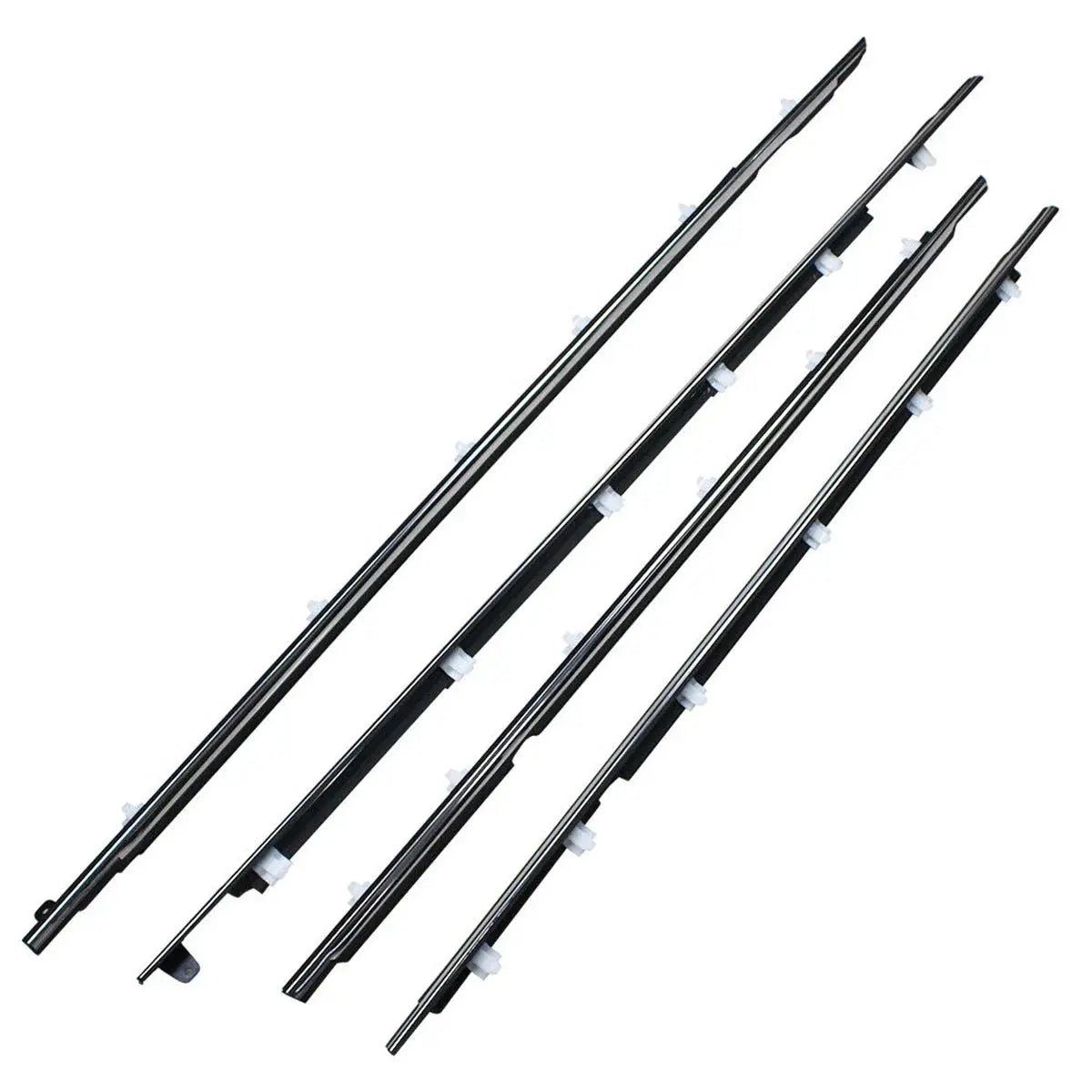 4PCS Outer Windows Rubber Weatherstrip Door Sealing Belt Moulding Trim for Toyota Land Cruiser LC80 80 Series LX450 1991-1998