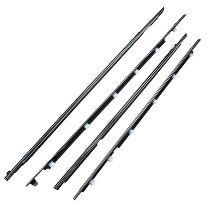 4PCS Outer Windows Rubber Weatherstrip Door Sealing Belt Moulding Trim for Toyota Land Cruiser LC80 80 Series LX450 1991-1998