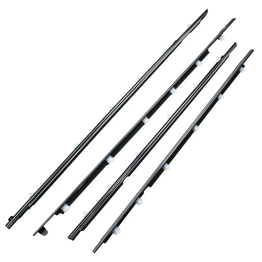 4PCS Outer Windows Rubber Weatherstrip Door Sealing Belt Moulding Trim for Toyota Land Cruiser LC80 80 Series LX450 1991-1998