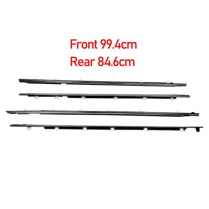 4PCS Outer Windows Rubber Weatherstrip Door Sealing Belt Moulding Trim for Toyota Land Cruiser LC80 80 Series LX450 1991-1998