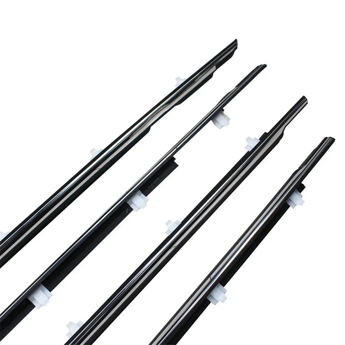 4PCS Outer Windows Rubber Weatherstrip Door Sealing Belt Moulding Trim for Toyota Land Cruiser LC80 80 Series LX450 1991-1998