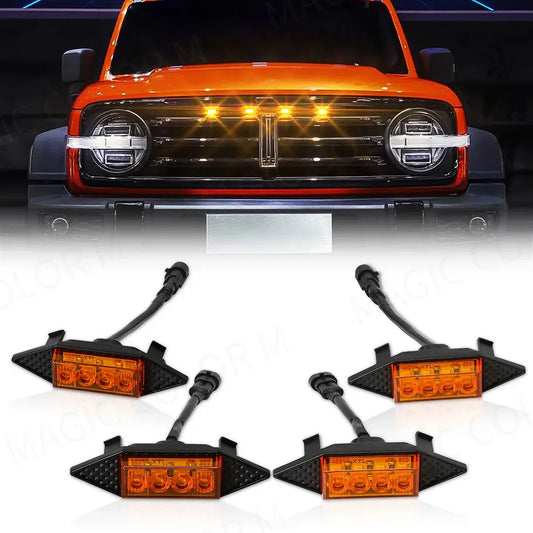 4Pcs Grill Car LED Light For GWM Tank 300 Tuck's Performance