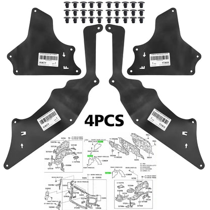 4pcs Hilux Splash Engine Sheild Set Liner Apron Seal Tuck's Performance