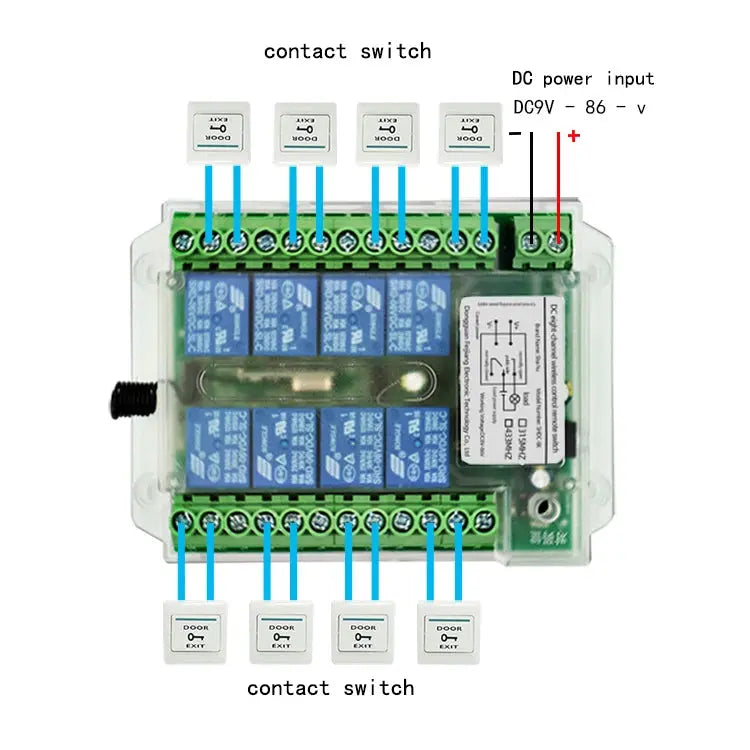 8 channel wireless rf remote control switch 12v /24v/36v/220VRemote Cont wireless remote motor control switch Tuck's Performance