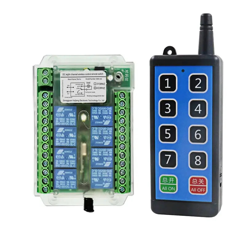 8 channel wireless rf remote control switch 12v /24v/36v/220VRemote Cont wireless remote motor control switch Tuck's Performance