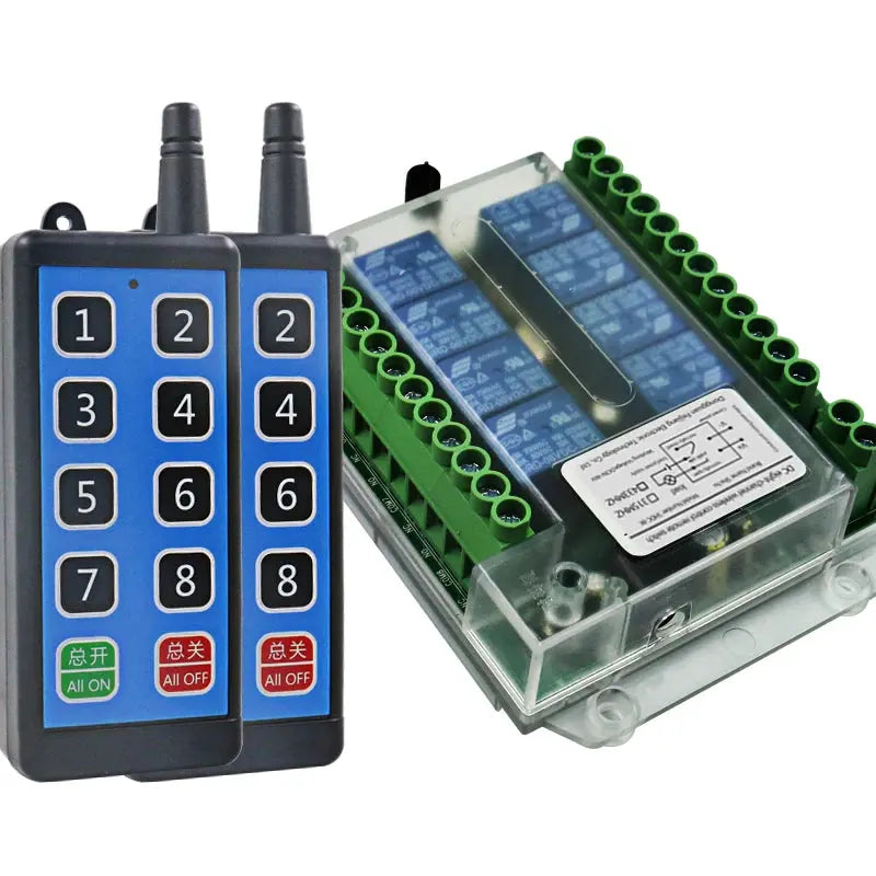 8 channel wireless rf remote control switch 12v /24v/36v/220VRemote Cont wireless remote motor control switch Tuck's Performance