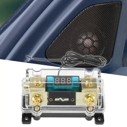 ANL Fuse Holder with LED Digital Voltage Display – 300A | 0/2/4 Gauge | Universal Car Audio Power Fuse Block Tuck's Performance