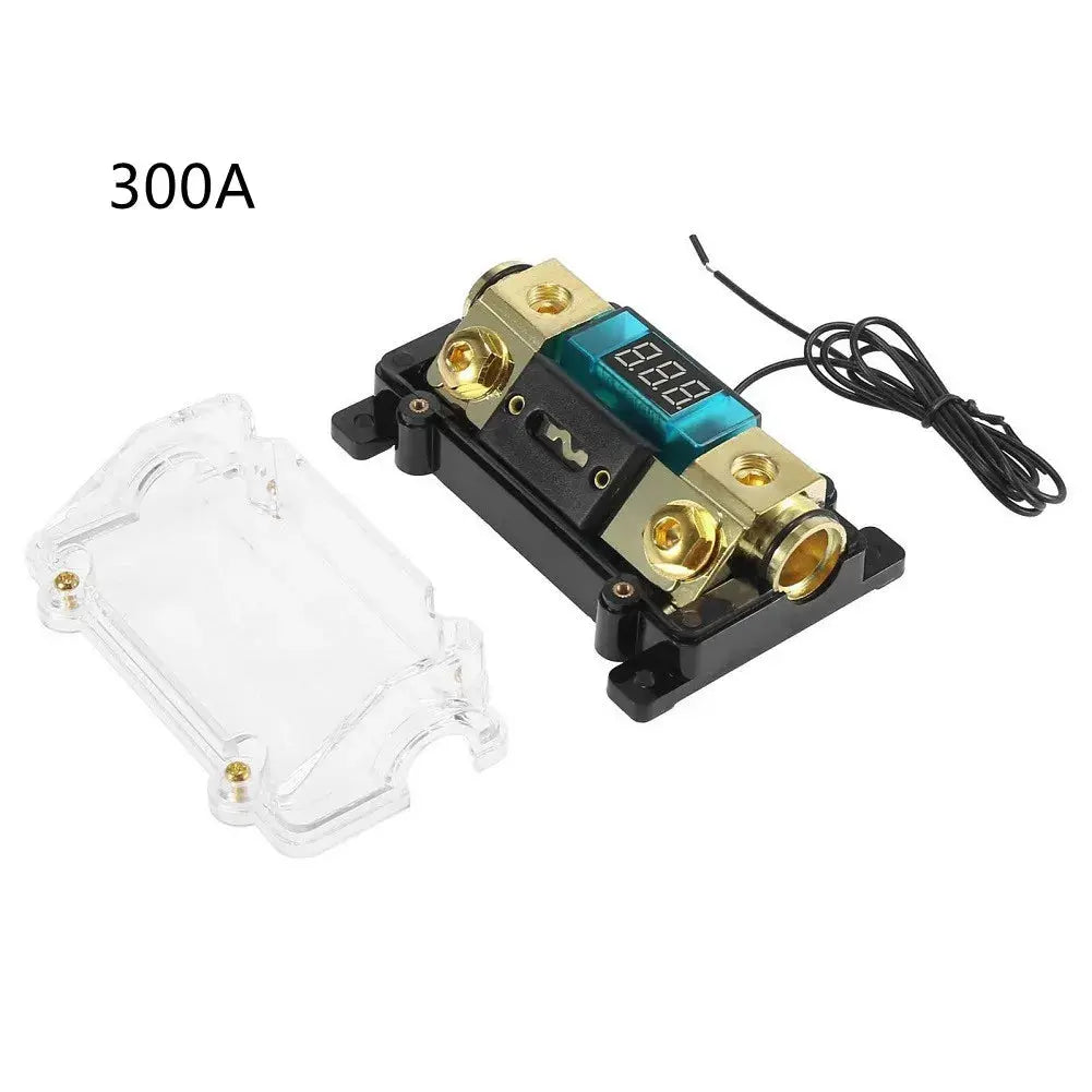 ANL Fuse Holder with LED Digital Voltage Display – 300A | 0/2/4 Gauge | Universal Car Audio Power Fuse Block Tuck's Performance