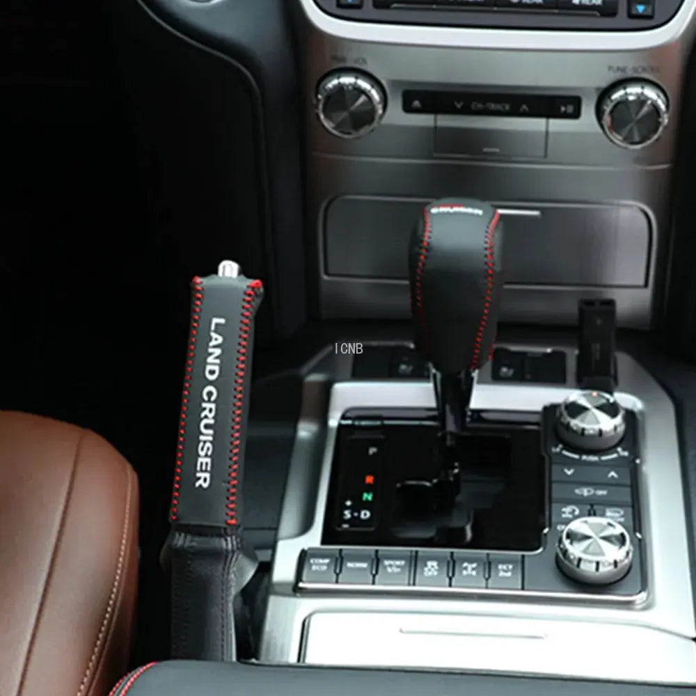 Automatic Leather Gear Hand Brake Cover for Toyota Land Cruiser 200 Tuck's Performance