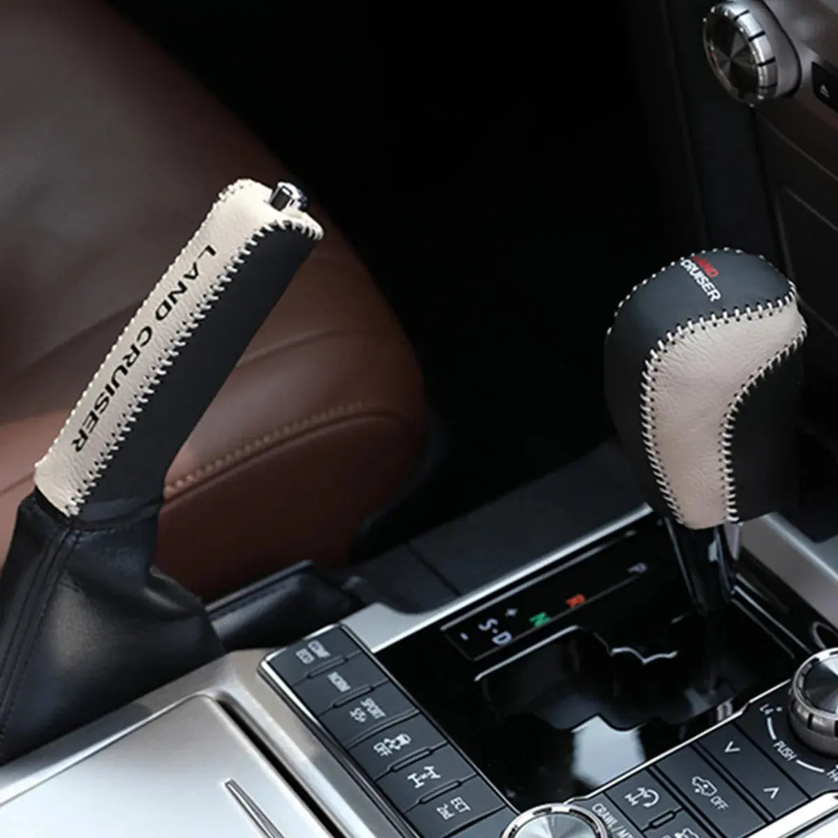 Automatic Leather Gear Hand Brake Cover for Toyota Land Cruiser 200 Tuck's Performance