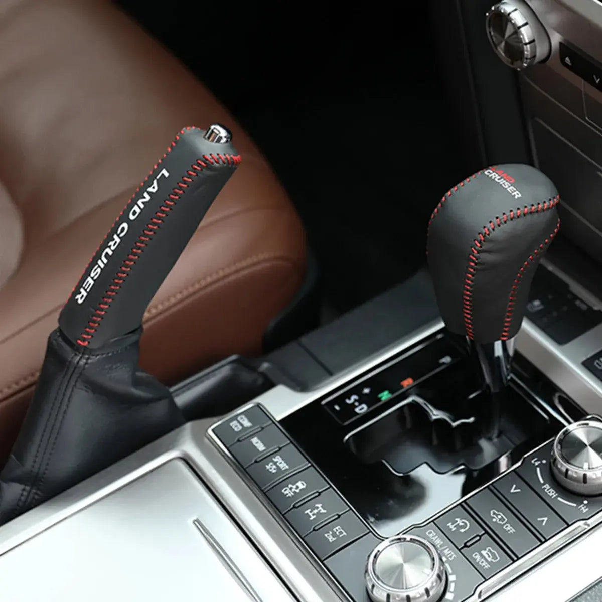 Automatic Leather Gear Hand Brake Cover for Toyota Land Cruiser 200 Tuck's Performance